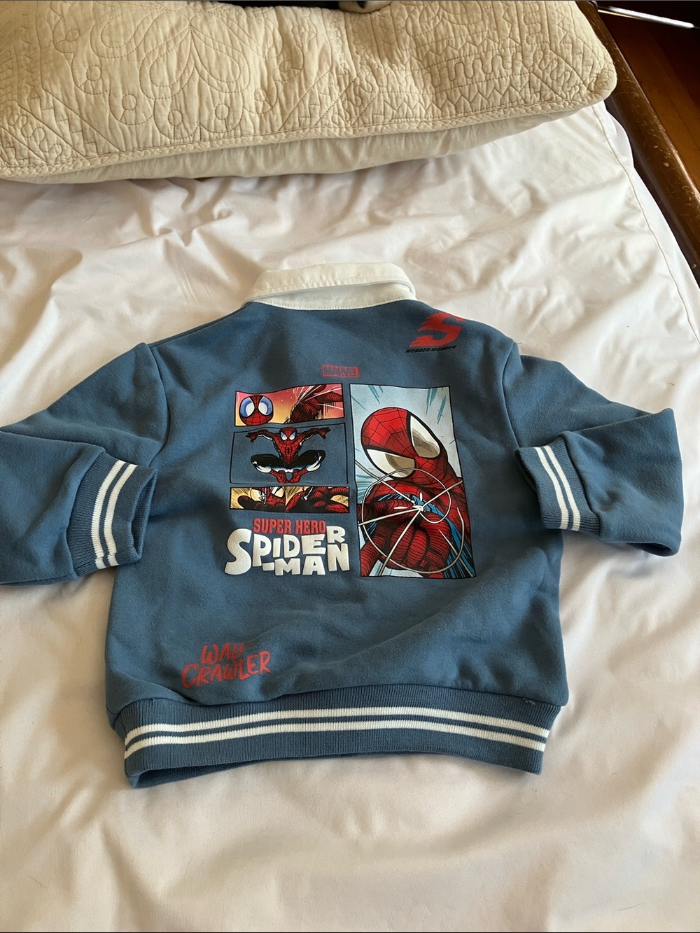 Marvel Spider-Man Blue and White Kids top with Hero Graphics